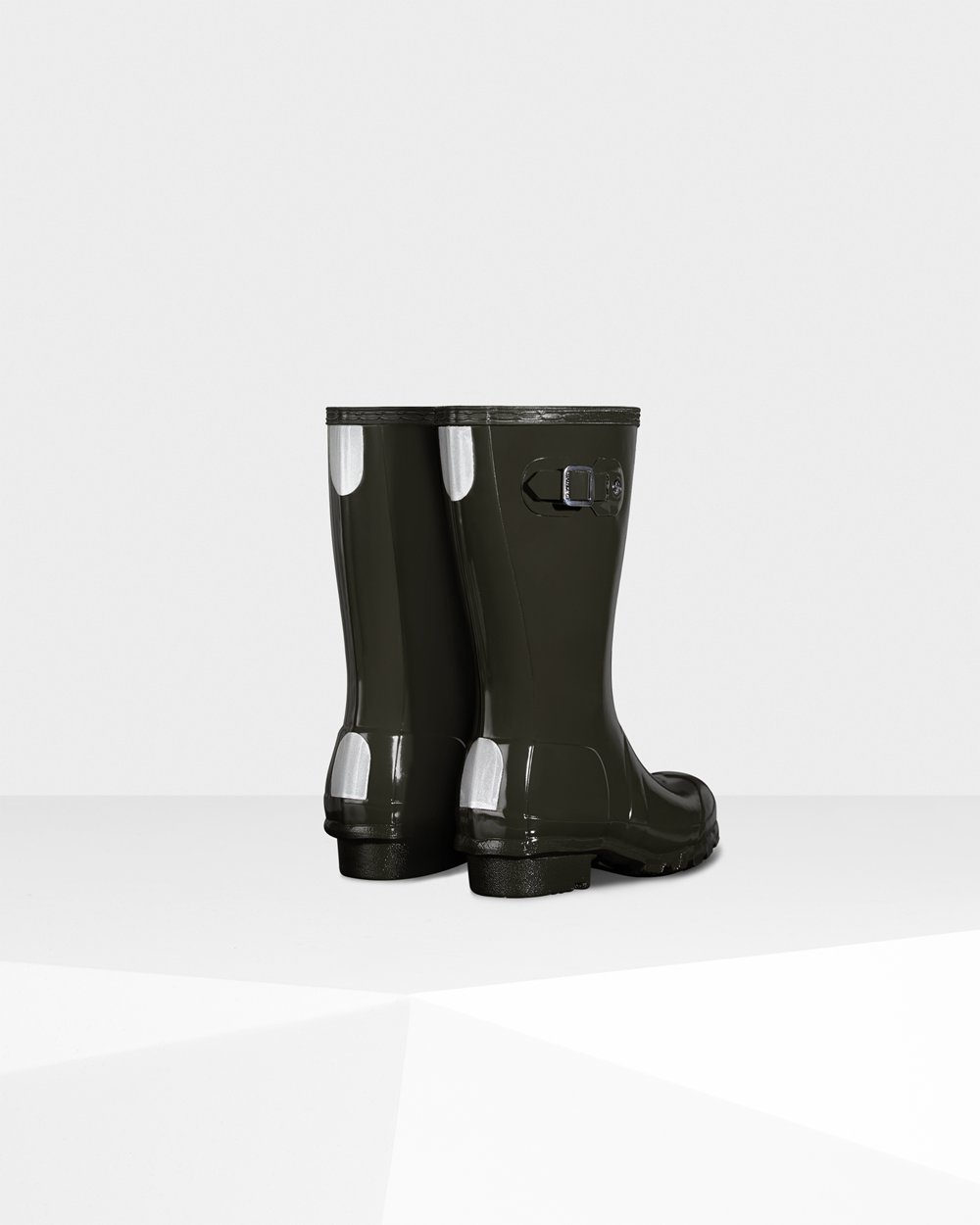 Kids Hunter Original Big Gloss - Rain Boots Dark Olive - 2074-QFSHZ